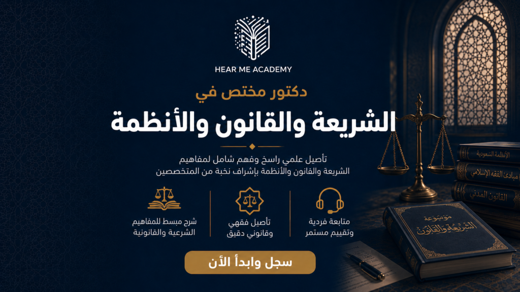دكتور مختص في الشريعة والقانون والأنظمة